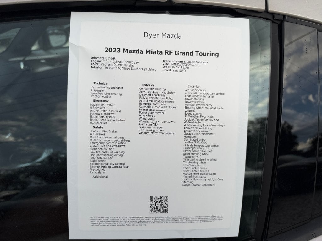 2023 Mazda Mazda Miata RF Grand Touring
