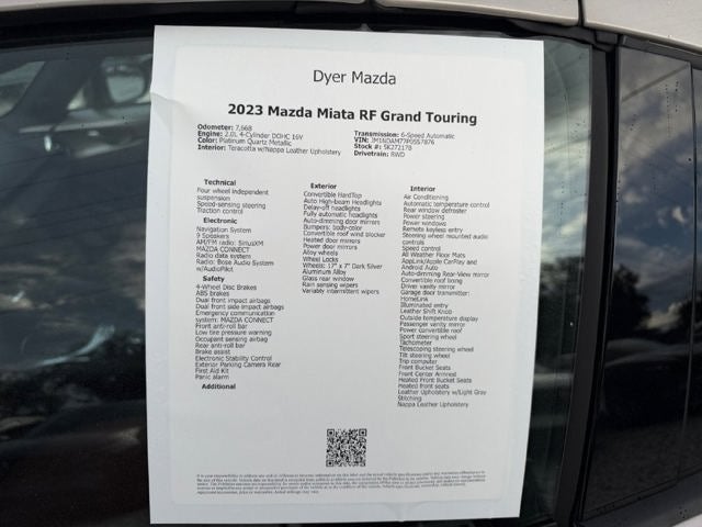 2023 Mazda Mazda Miata RF Grand Touring