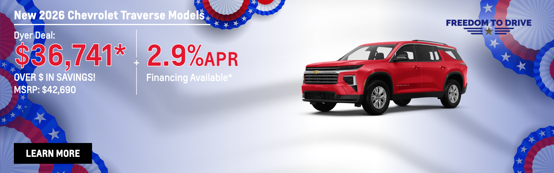 New 2026 Chevrolet Traverse Models